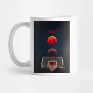 Red Moon Basketball Mug